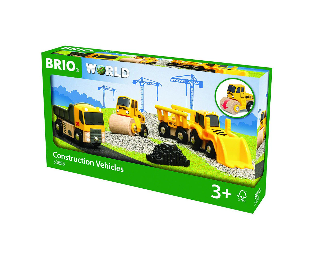 5pc Brio Construction Vehicles Kids/Childrens Pretend Play Interactive Toy 3y+