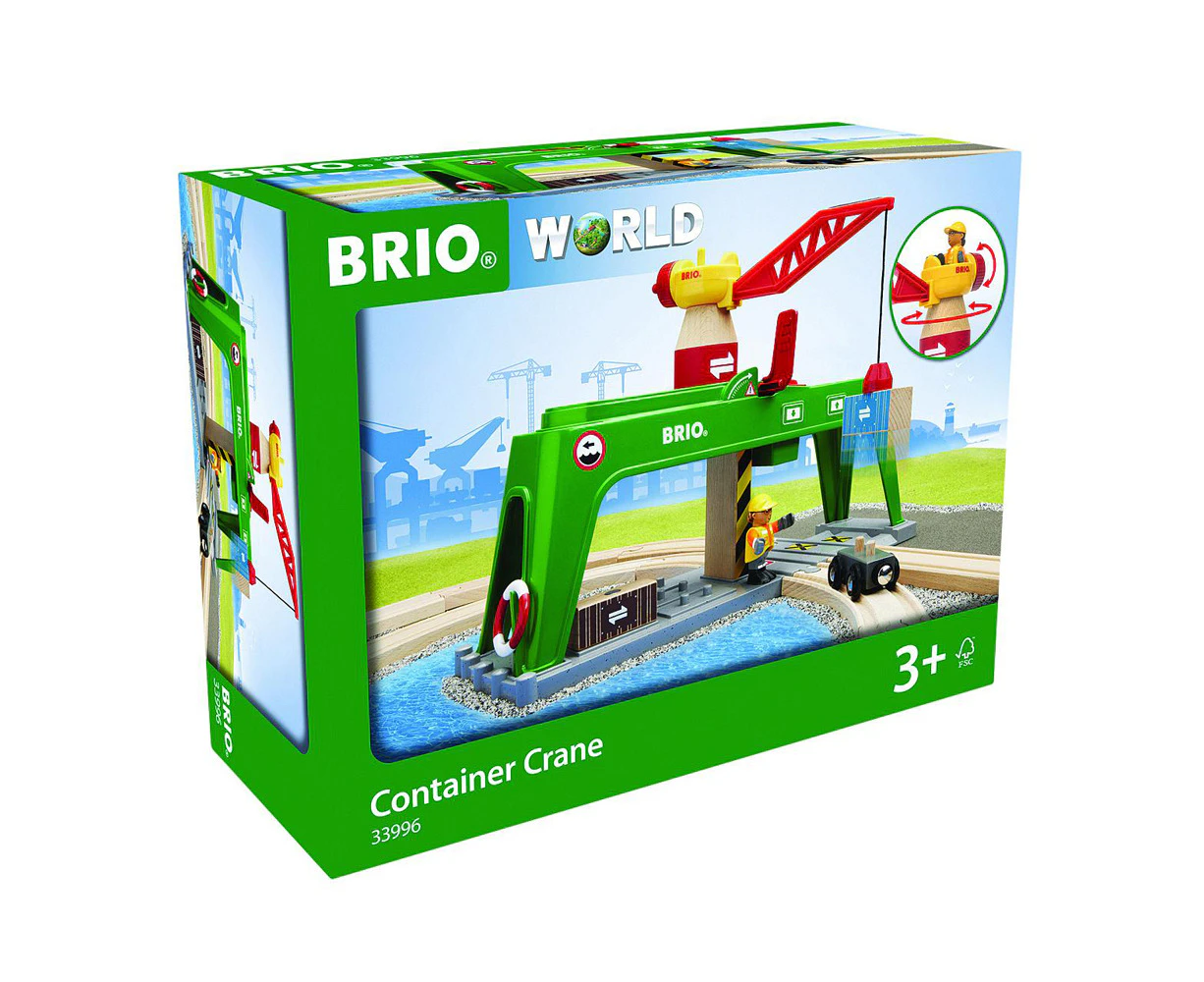 6pc Brio World Container Crane Kids/Childrens Interactive Play Toy 3y+