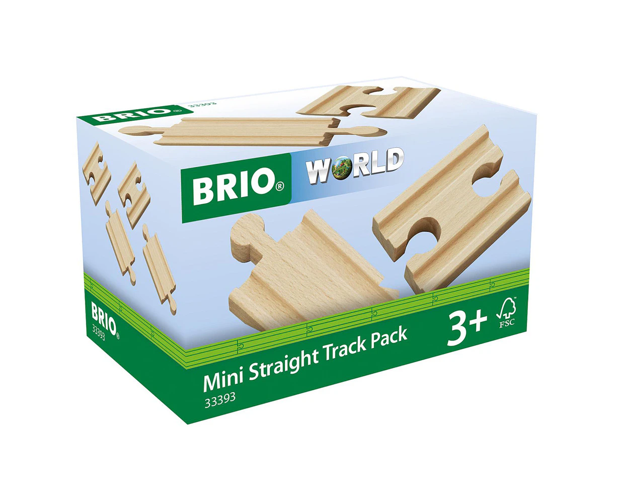 4pc Brio Mini Straight Track Pack Kids/Childrens Interactive Play Toy 3y+