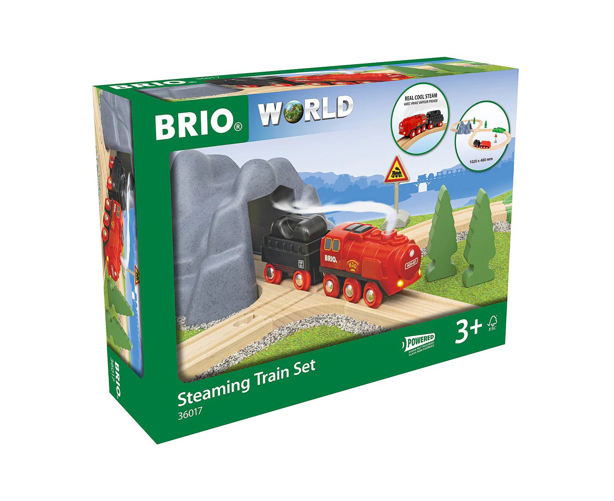 24pc Brio - Steaming Train Kids/Childrens Wooden Interactive Play Toy Set 3Y+