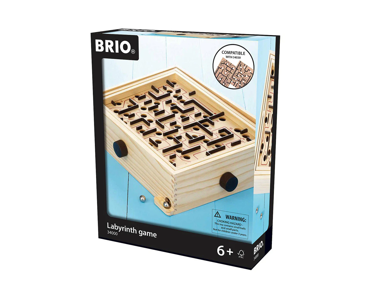 Brio Game - Labyrinth Game Kids/Childrens Wooden Interactive Play Toy 6Y+