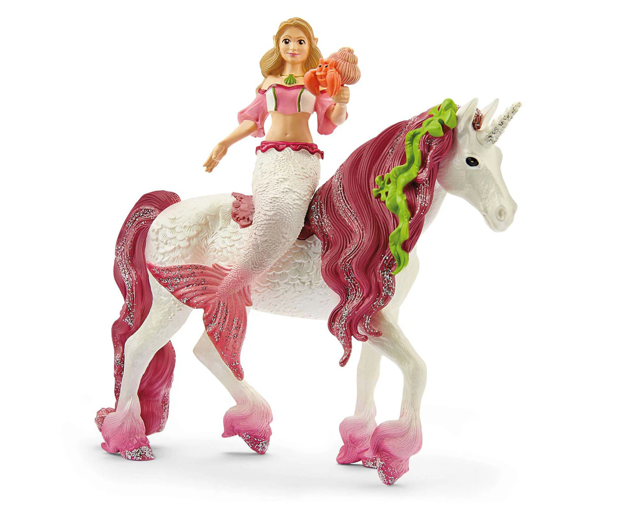 Schleich Kids/Childrens Toy Play Figurine Mermaid Feya On Underwater Unicorn 5y+