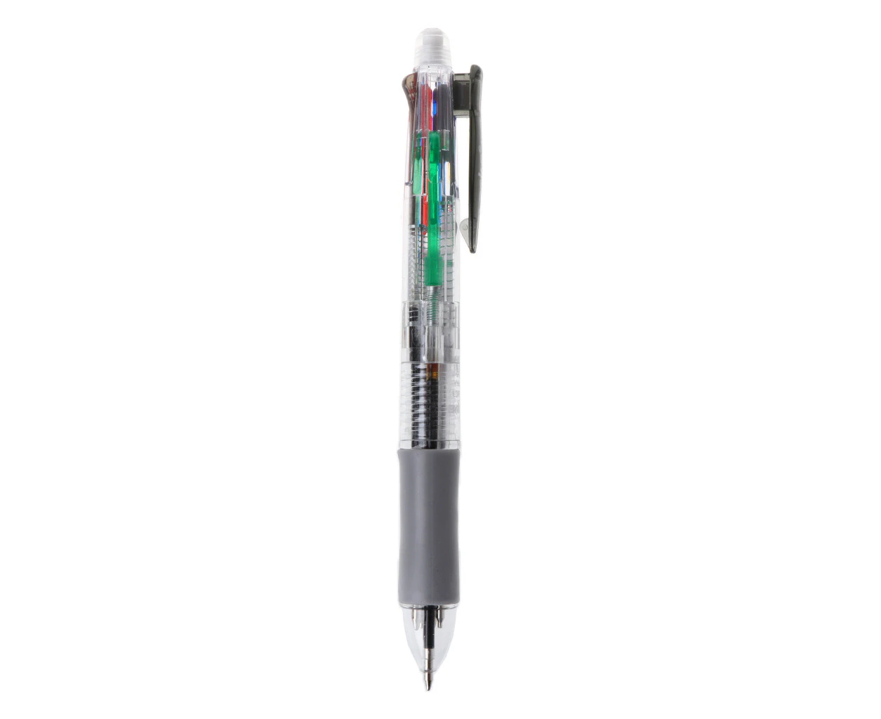 5 in 1 Multicolor Ballpoint Pen with Black / Blue / Green / Red Ink 0.7mm School - Clear