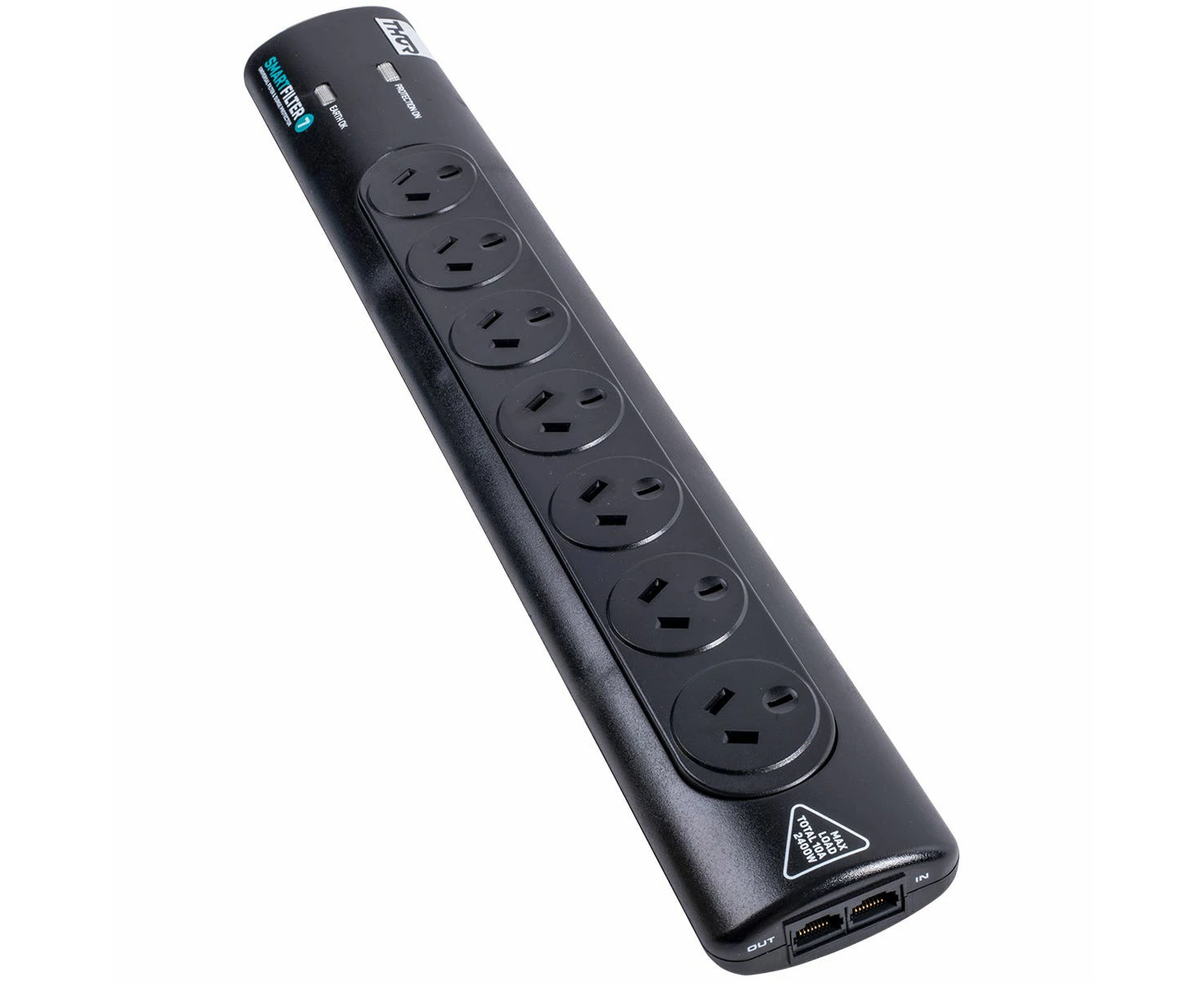 Thor D145B SmartFilter 7-Outlet Surge Protector Powerboard