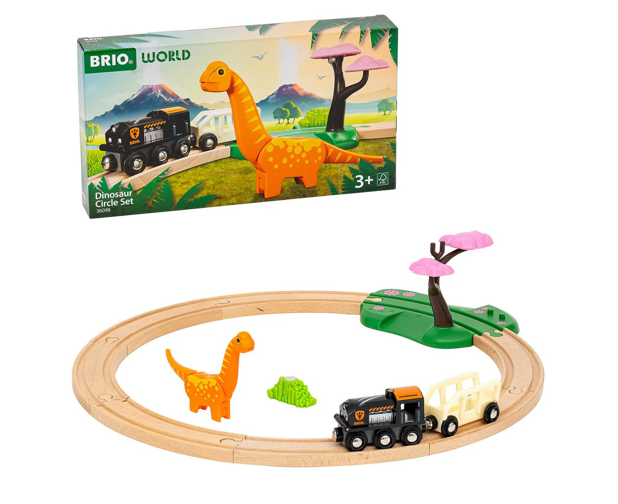 12pc Brio Dinosaur Circle Set Kids/Childrens Interactive Pretend Play Toy 3y+