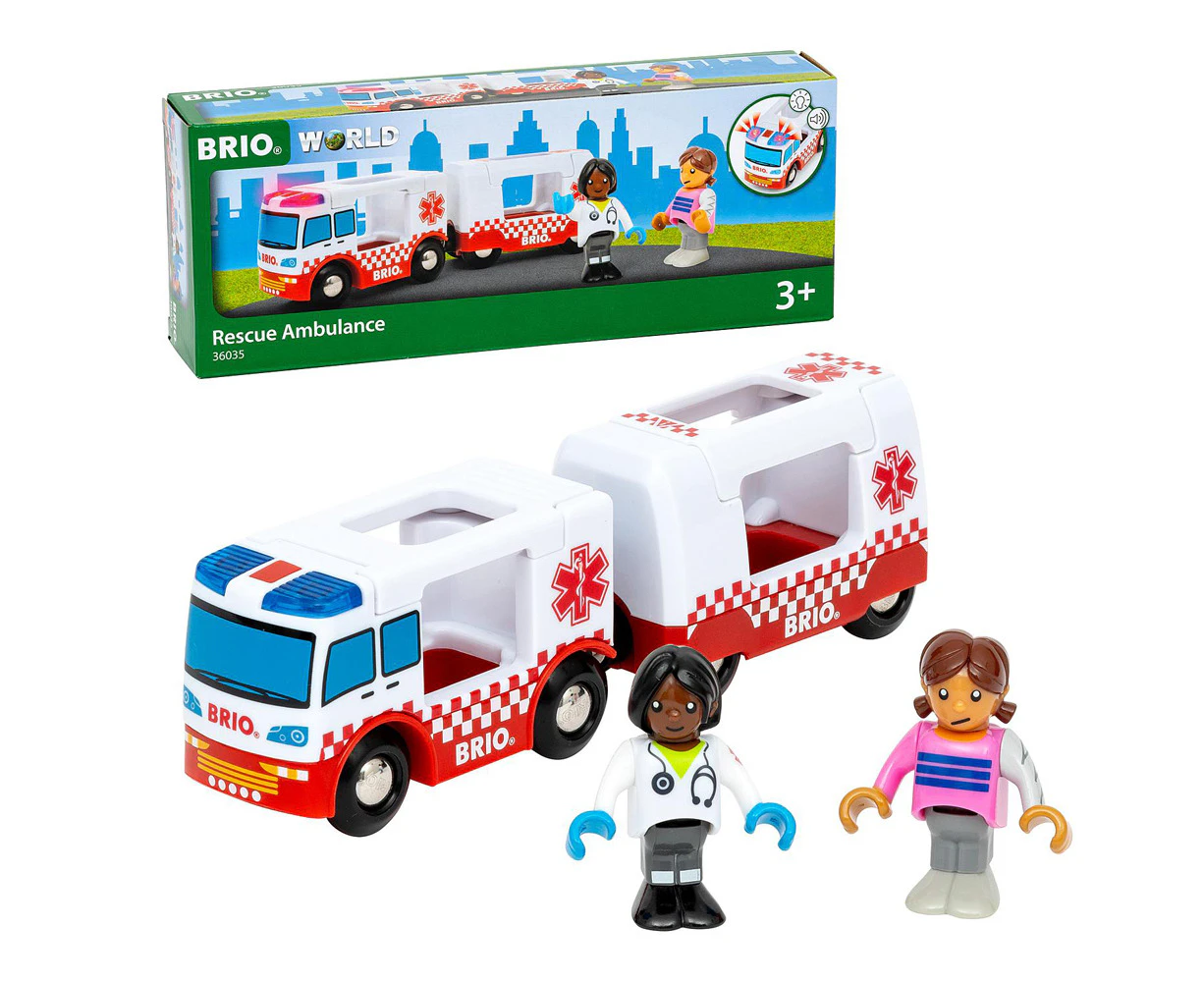 4pc Brio Rescue Ambulance Kids/Childrens Pretend Play Interactive Toy 3y+