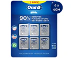 6 x 40m Oral-B Glide Floss Cool Mint Deep Clean Dental Floss