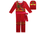 Ninjago Kids Costume Red Ninja Warrior Master of Spinjitzu Book Week Cosplay