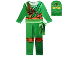 Ninjago Kids Costume Green Ninja Warrior Master of Spinjitzu Book Week Cosplay