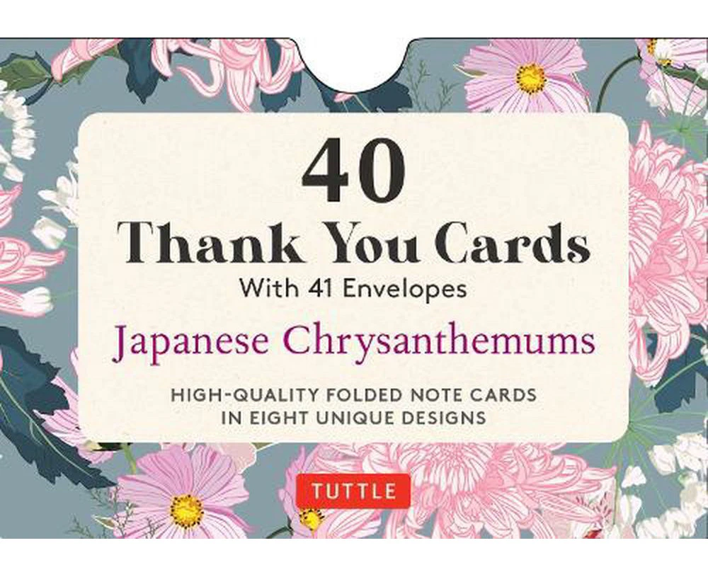 40 Thank You Cards - Japanese Chrysanthemums