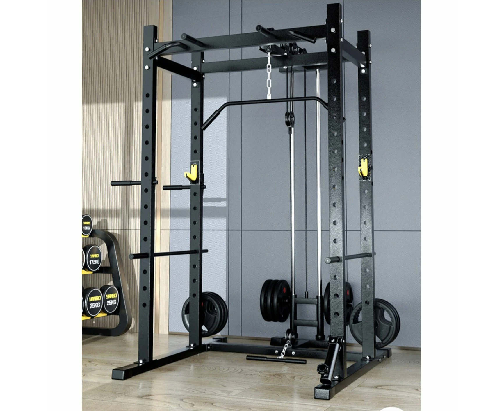 BRIXX Mammoth Heavy-Duty Power Rack & Lat-Pulley