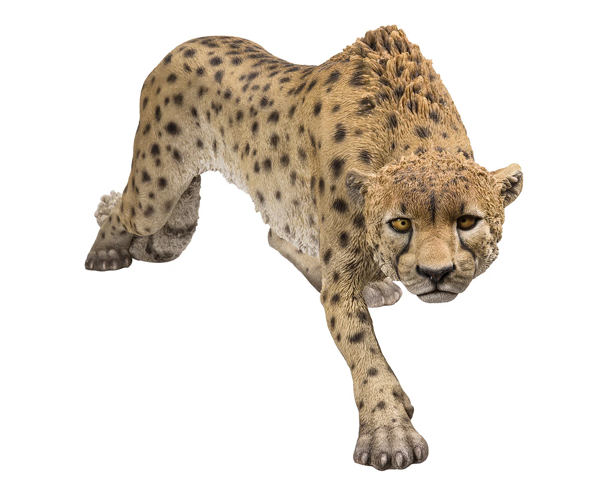 Northcote Pottery Cheetah Resin Statue Garden Ornament Outdoor Decor 84cm