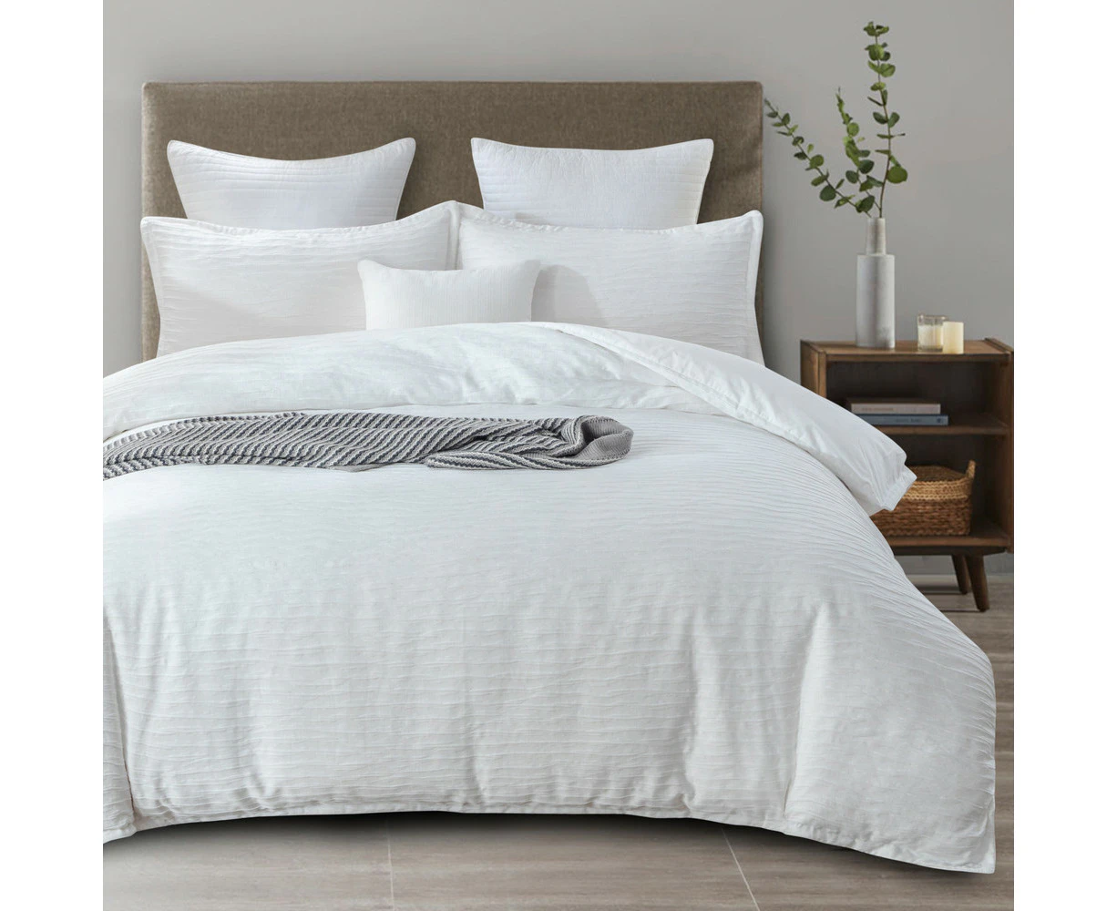 In2linen Chloe Quilt Cover Set | Antique White