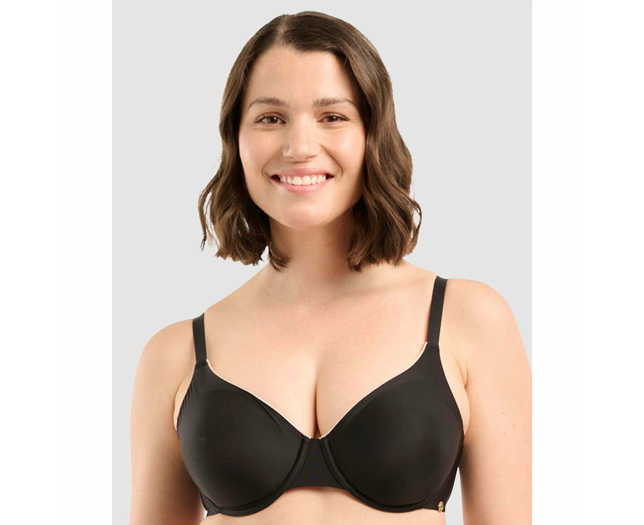 Sans Complexe Unseen Seamless Underwire Full Cup T-Shirt Bra in Black-blush, Blush-beige - Black-Blush