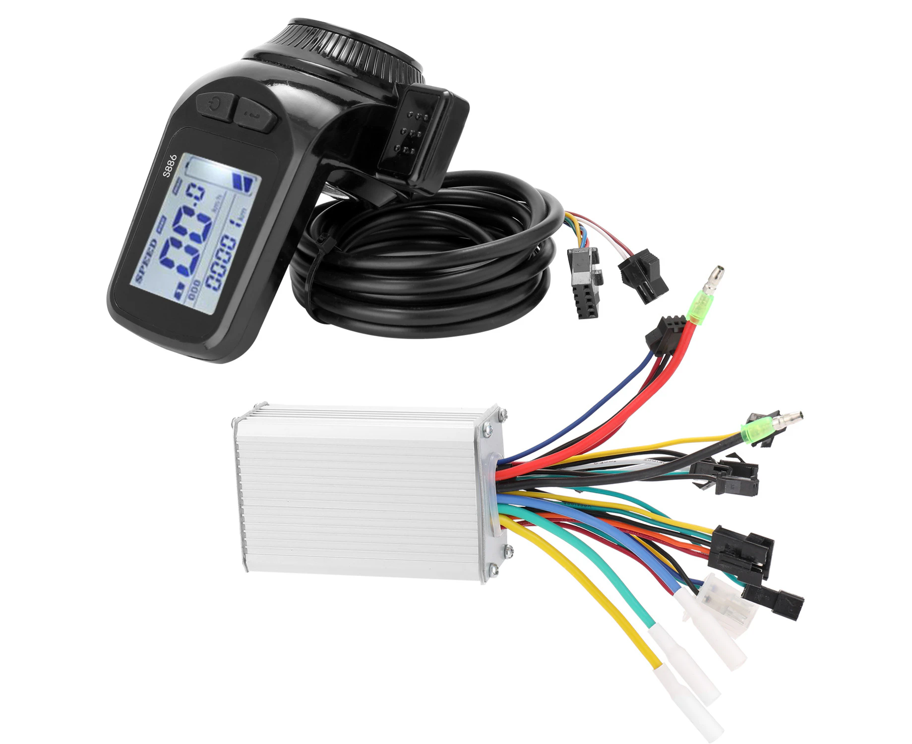 24V-48V 250W Motor Brushless Controller LCD Display Panel Thumb Throttle Electric Bicycles Scooter Brushless Controller Kit S886