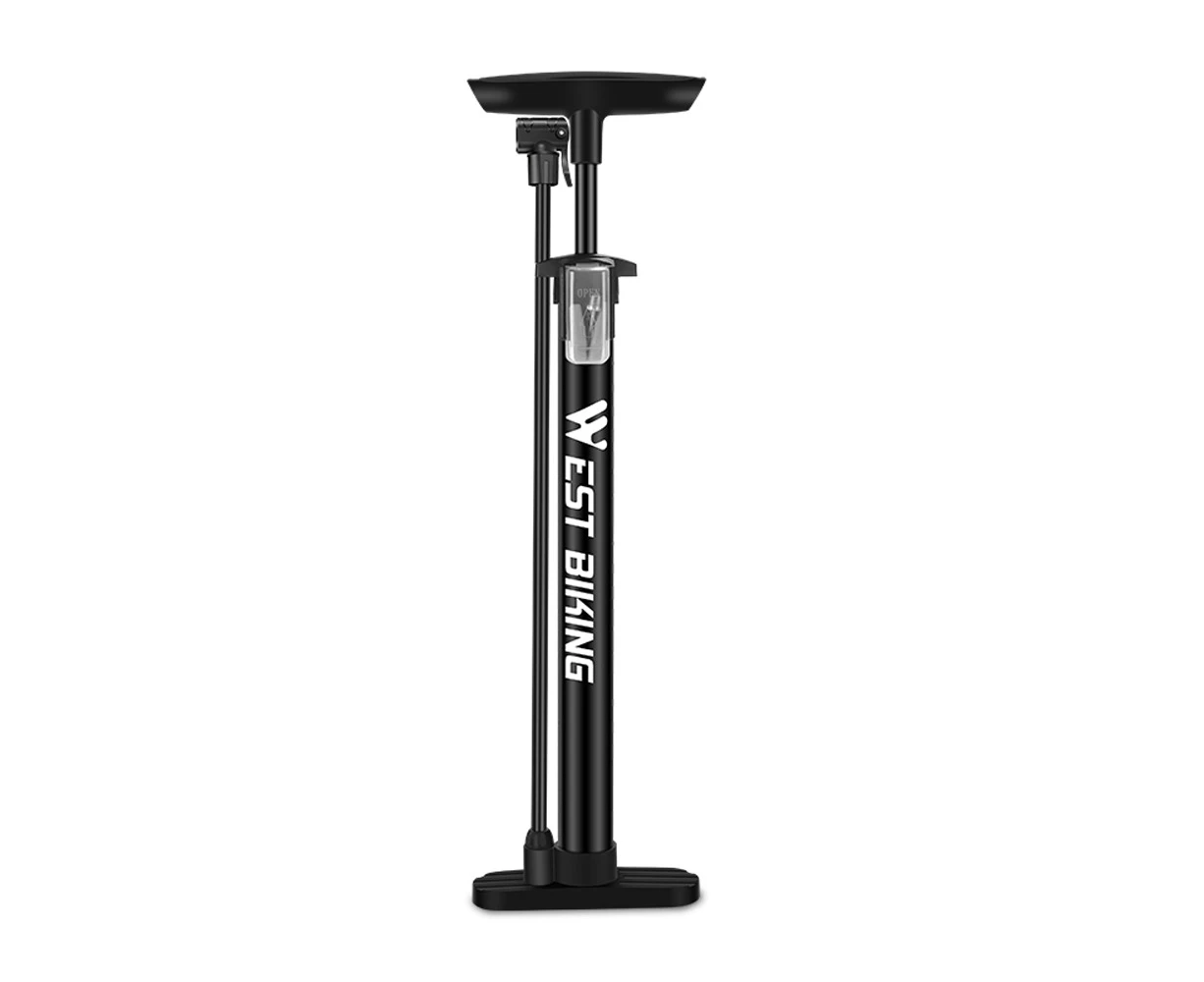 WEST BIKING 140psi High Pressure Inflator Bicycle Floor Pump Manual Inflator Pump Bike Ball Pump