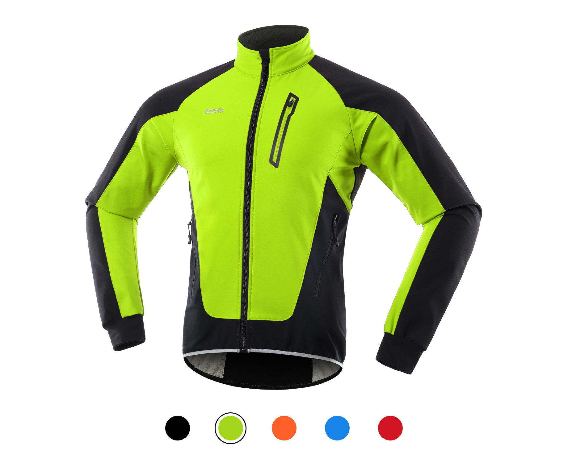 Men Cycle Jacket Waterproof Windproof Thermal Fleece Bike Jersey MTB Bicycle Riding Running Autumn Winter Jacket Coat