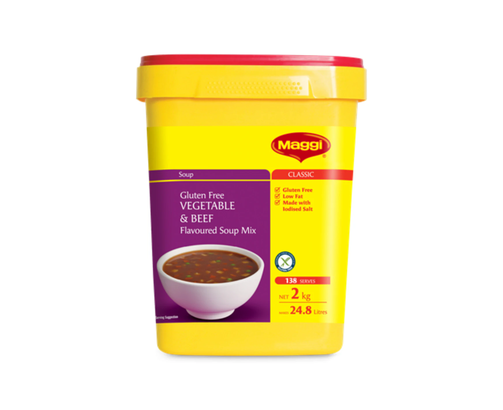 Maggi Soup Beef & Vegetable Gluten Free 2 Kg x 1