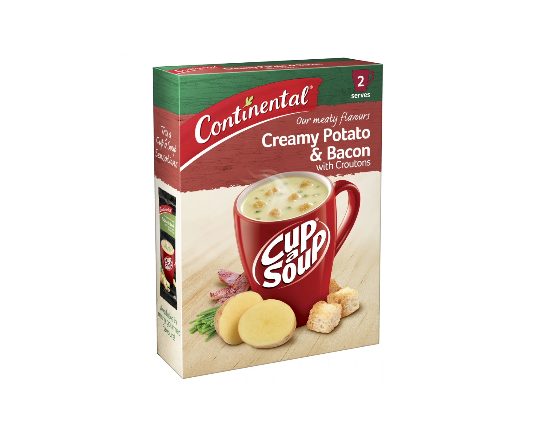 Continental Croutons Potato & Bacon Cup-a-soup 2 Serves 50gm x 1