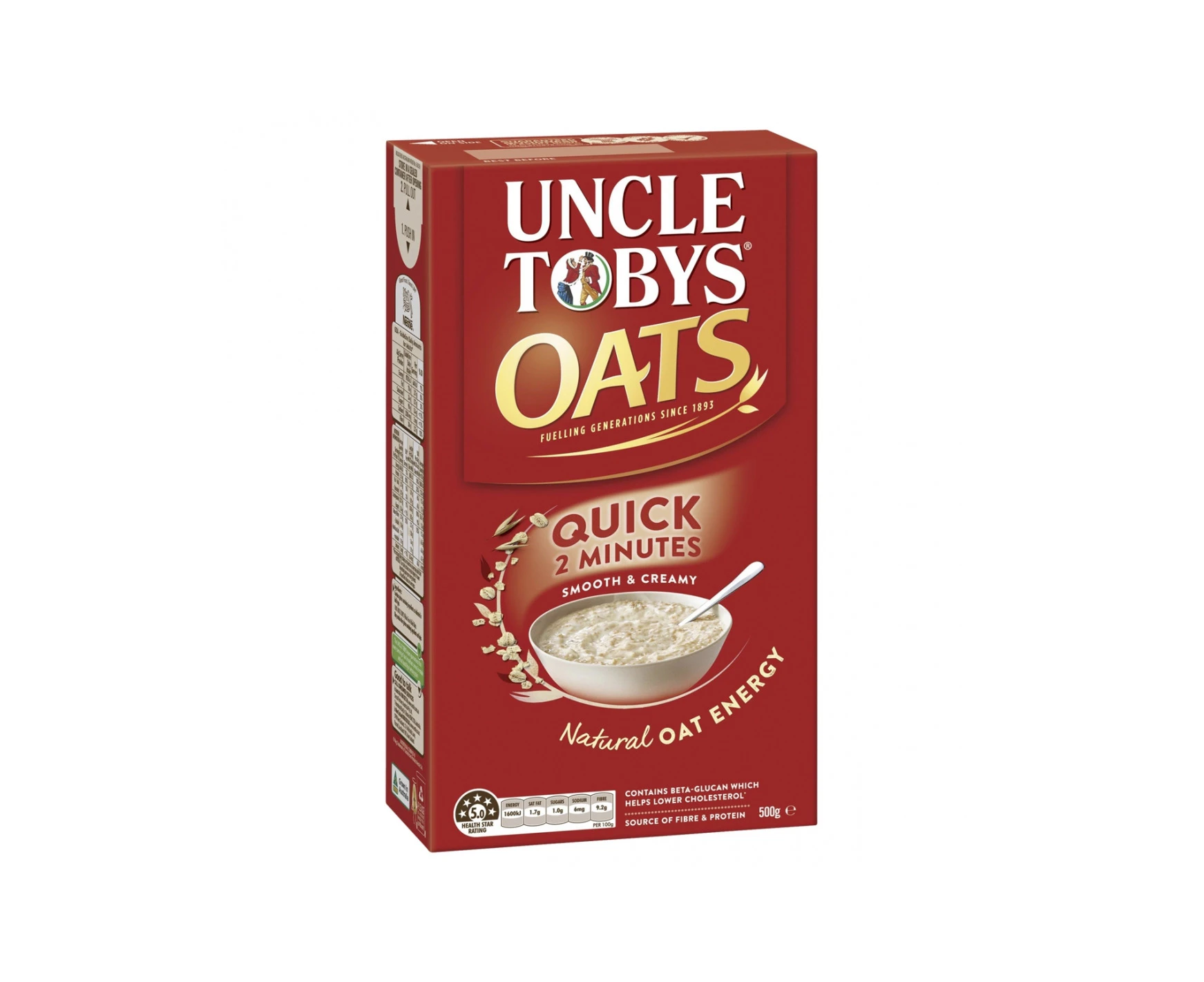 Uncle Tobys Quick Oats 500g x 1