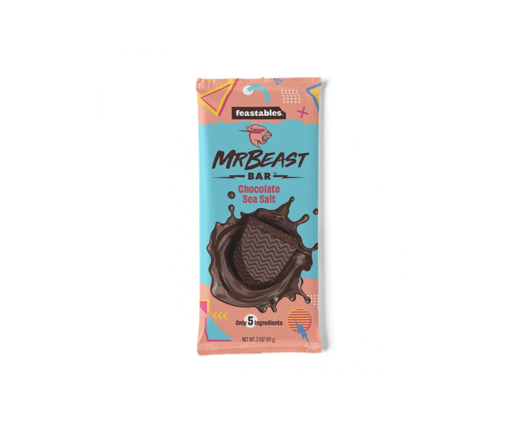 Feastables Mr Beast Bar Chocolate Sea Salt 60g x 10