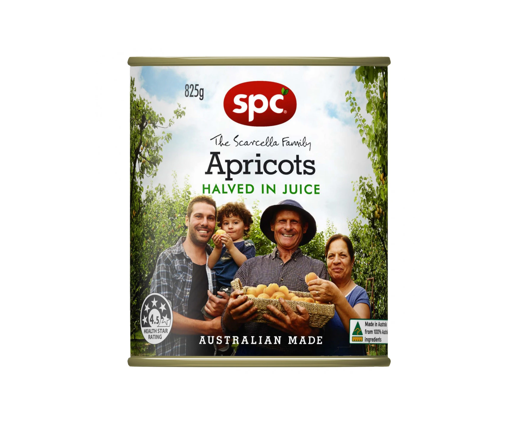 Spc Apricot Halves In Natural Juice 825gm x 1