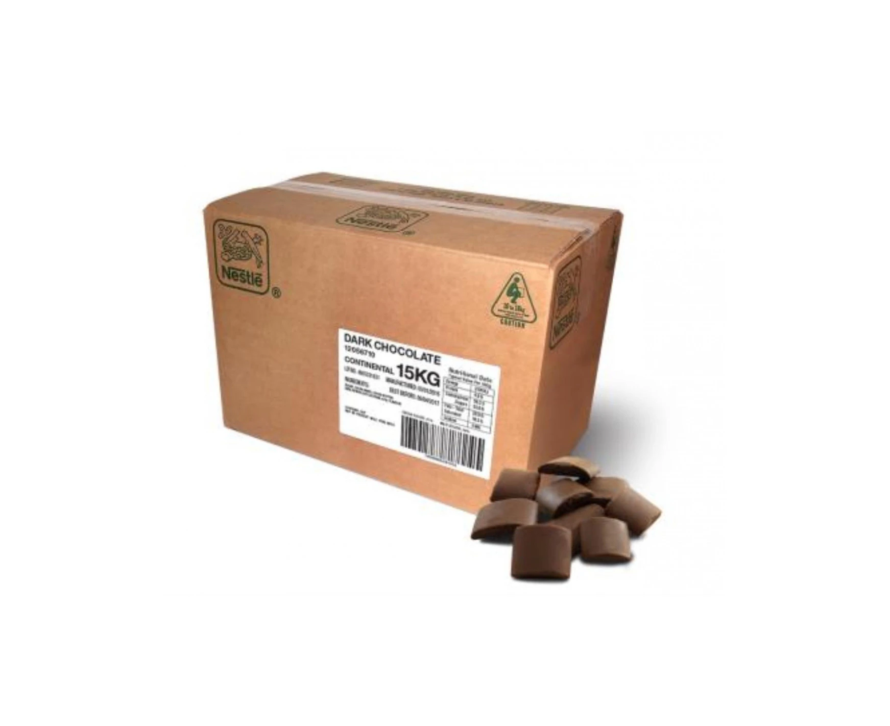 Nestle Chocolate Couverture Buttons Dark Bitter Continent 15 Kg x 1