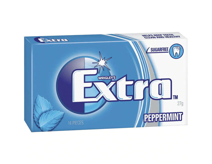 24 x Wrigleys Extra Chewing Gum Peppermint Flavour 14 Pieces X 24 Pack