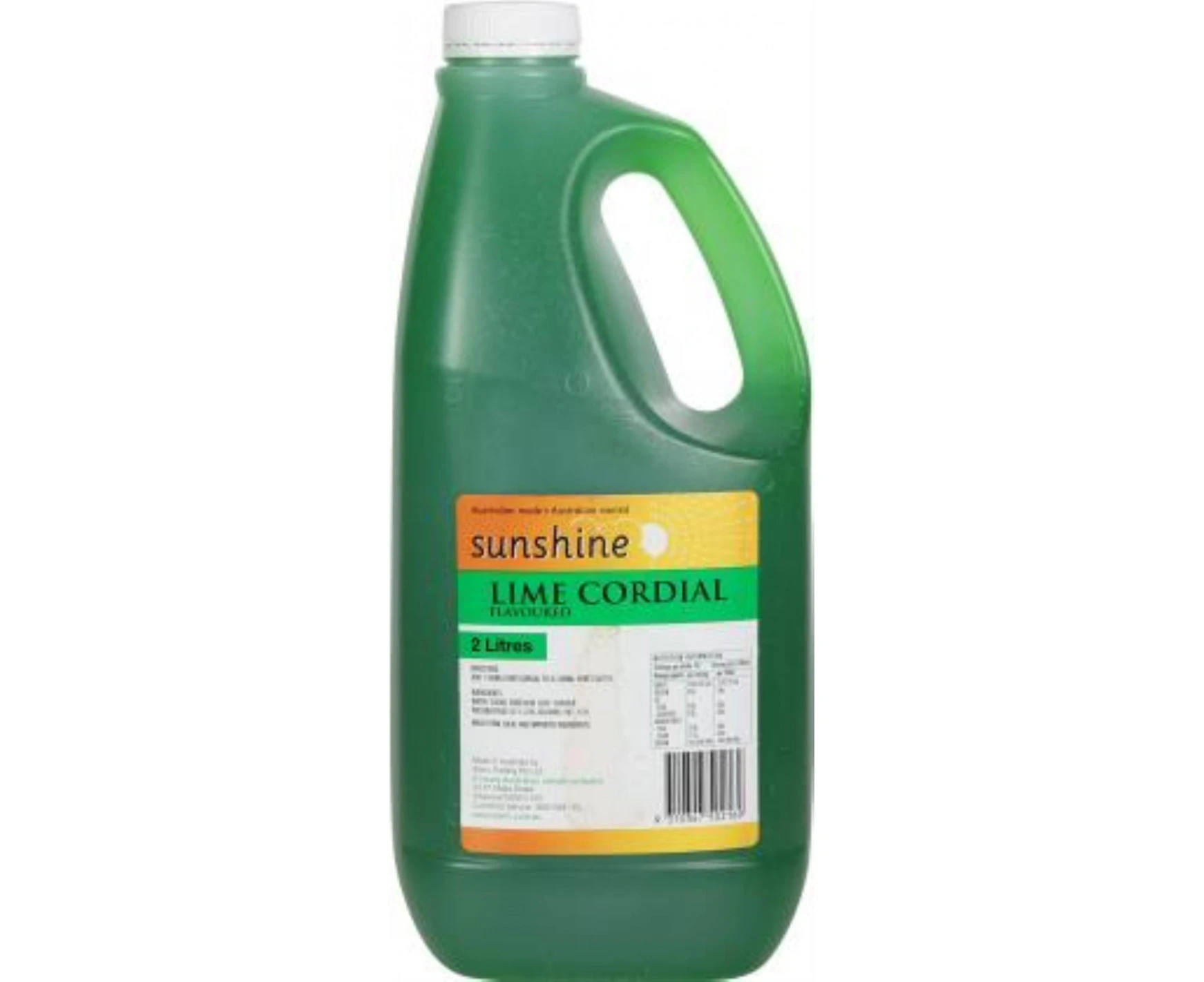 Sunshine Cordial Lime 25% Juice 2 Lt x 1