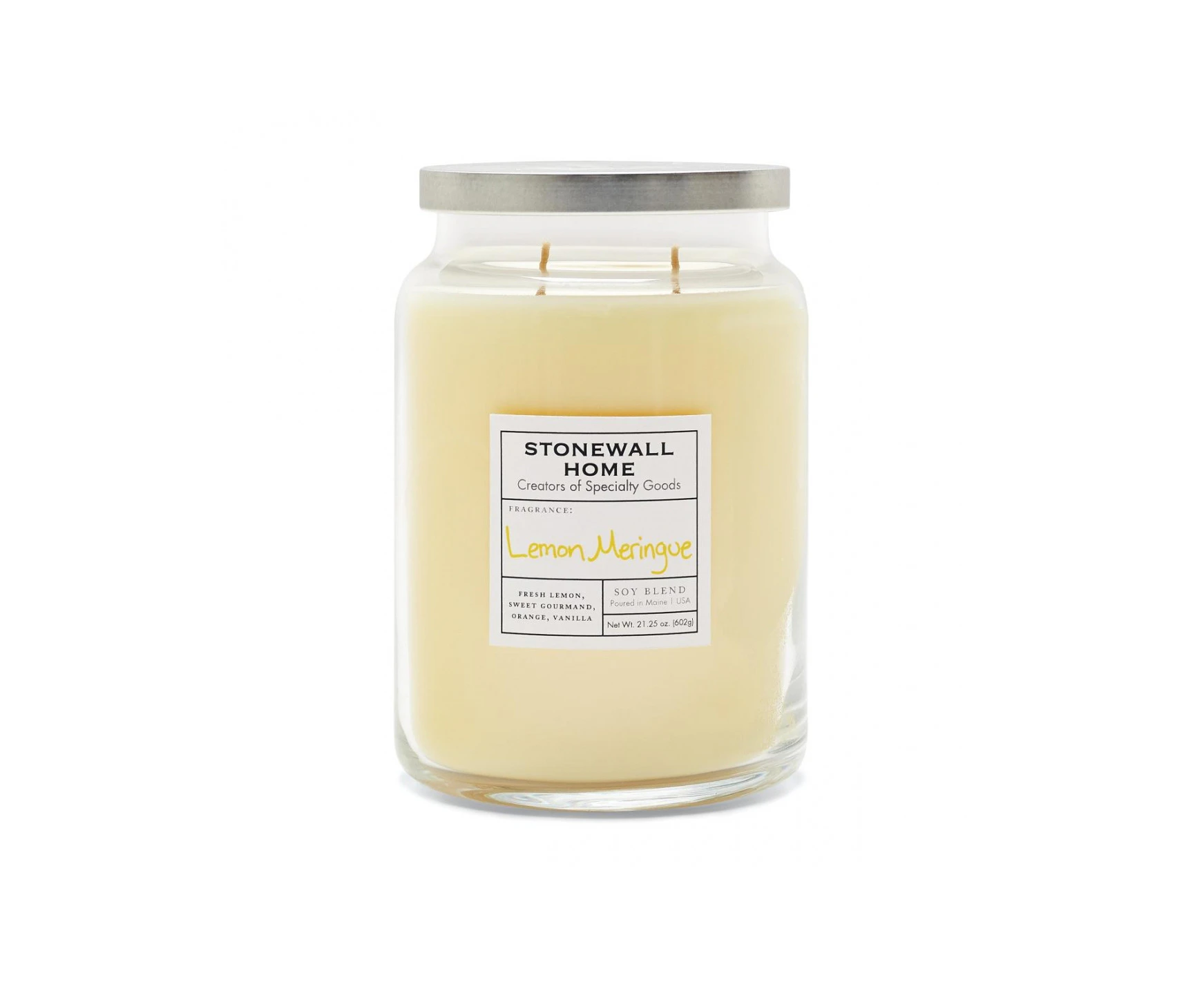 Stonewall Kitchen Lemon Meringue Large Apothecary Candle x 1