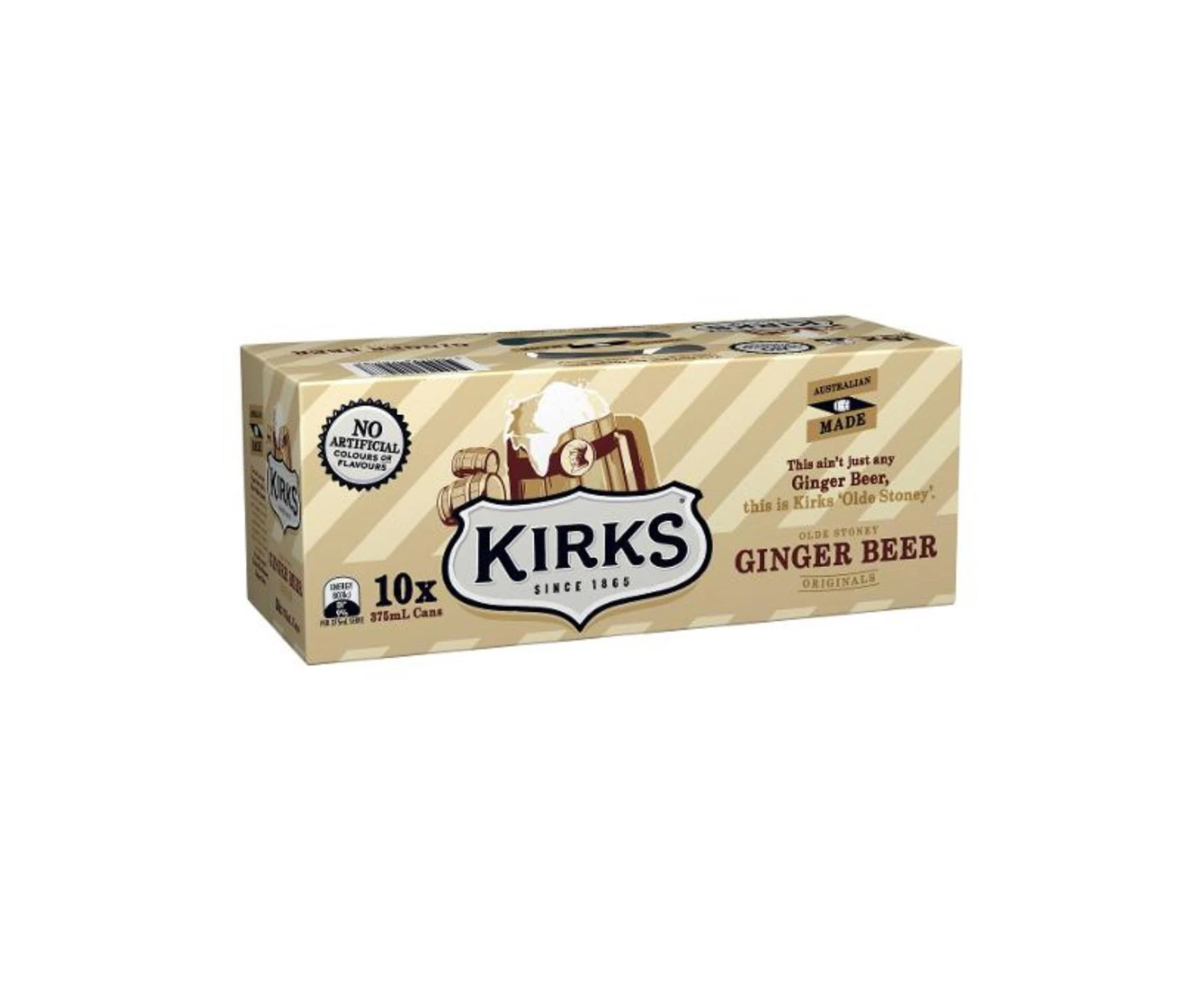 Kirks Ginger Beer 375m 10 Pack x 1