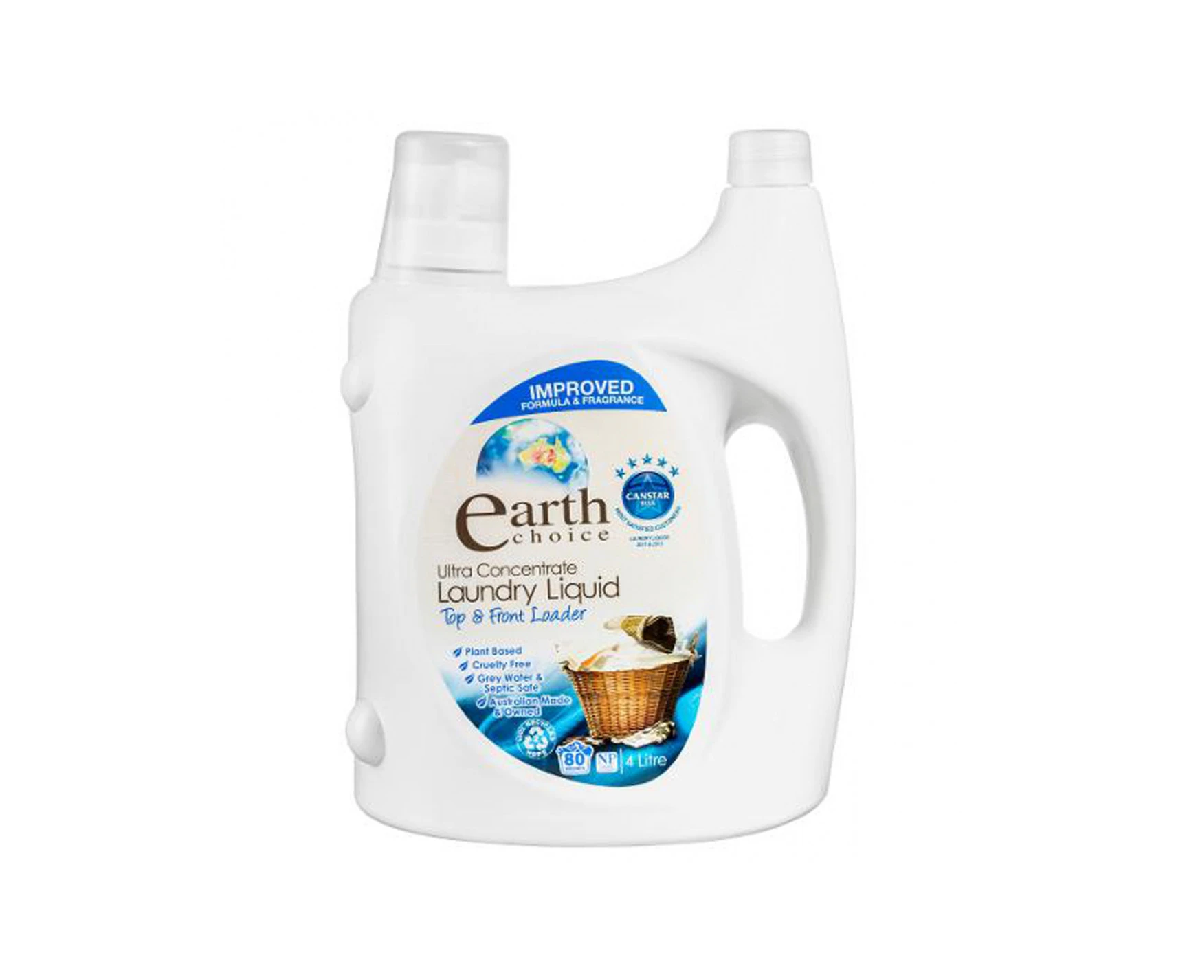 Earths Choice Ultra Concentrate Laundry Liquid Top & Front Loader 4l x 1