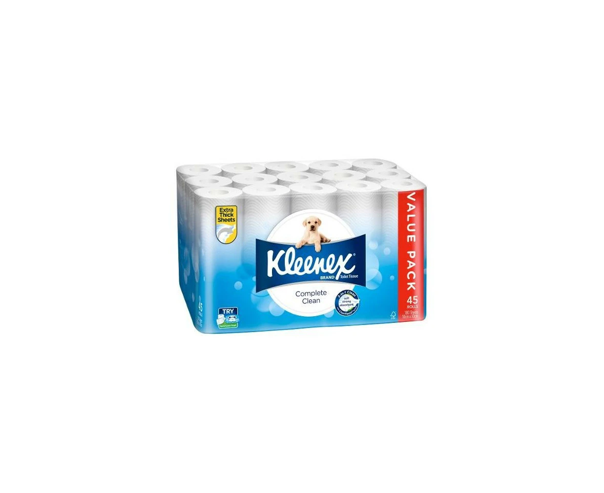 Kleenex White Bathroom Tissue Regular 45 Packx 1