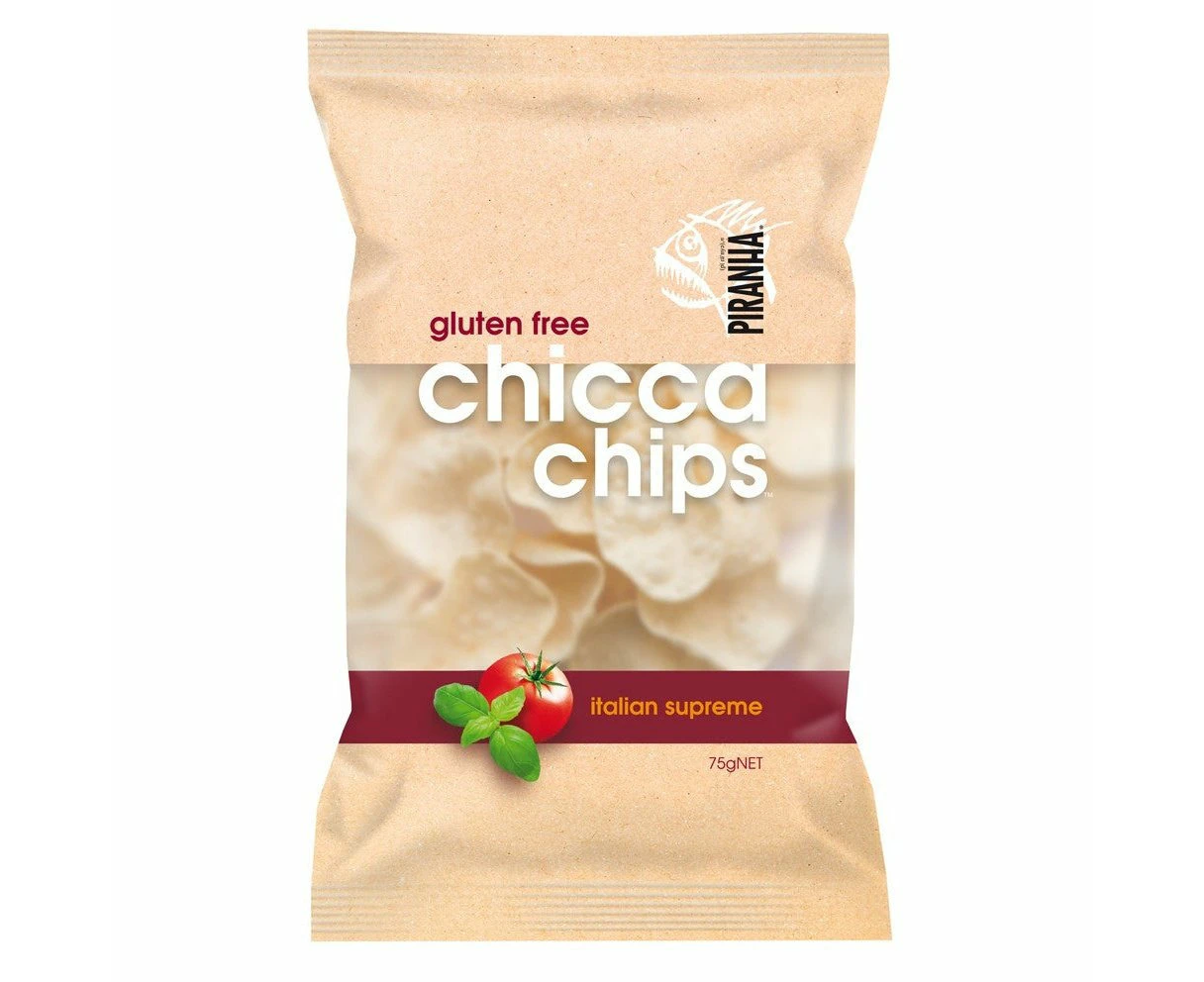 Piranha Chicca Chips Italian Supreme 75g (Pack of 12)