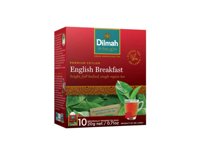 Dilmah English Breakfast Teabags 10 Pack x 1