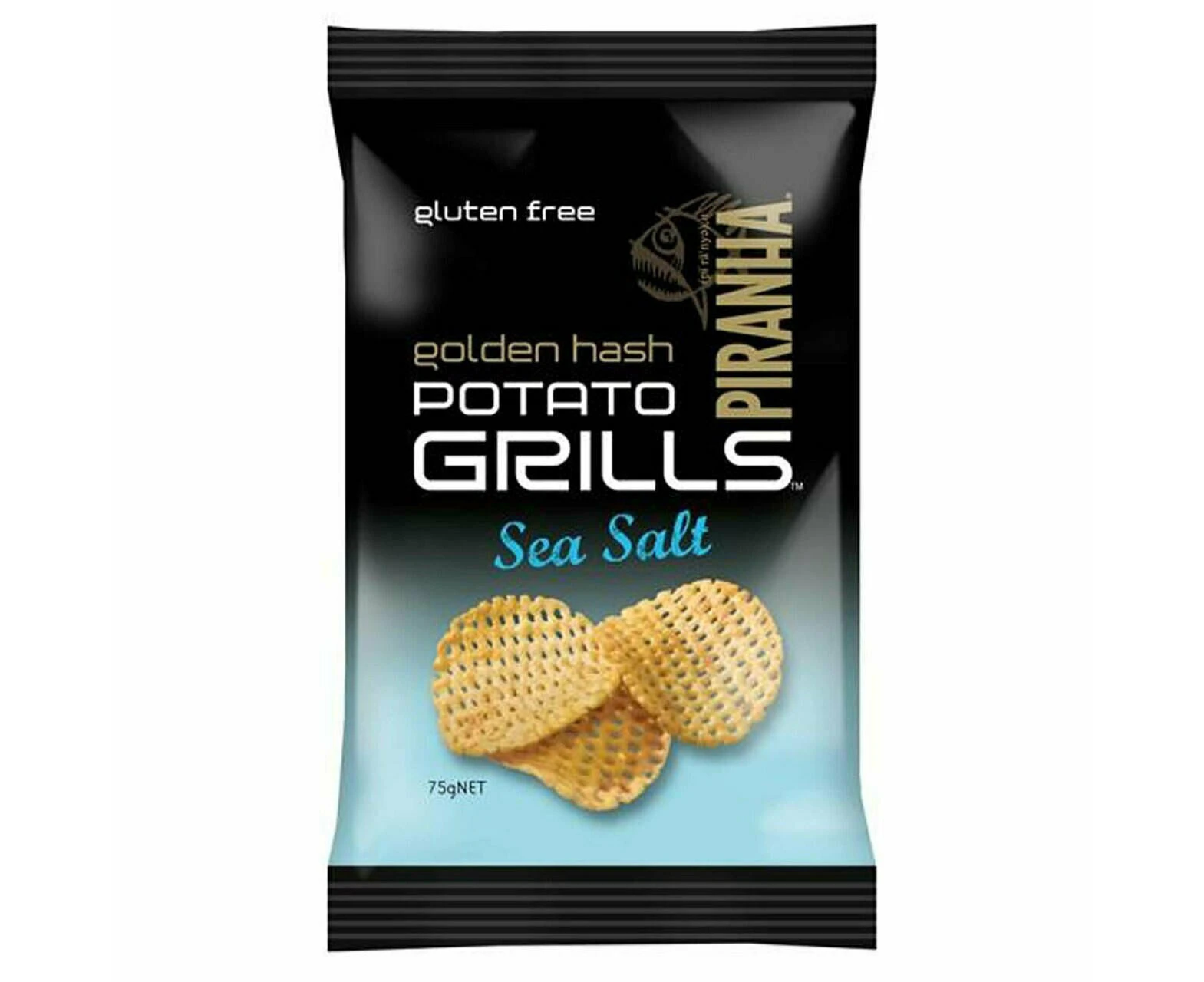 Piranha Potato Grills Sea Salt 75g (Pack of 12)