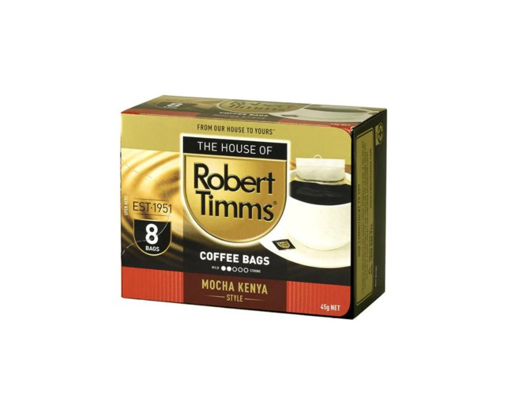 Robert Timms Mocha Kenya Coffee Bags 8s x 1