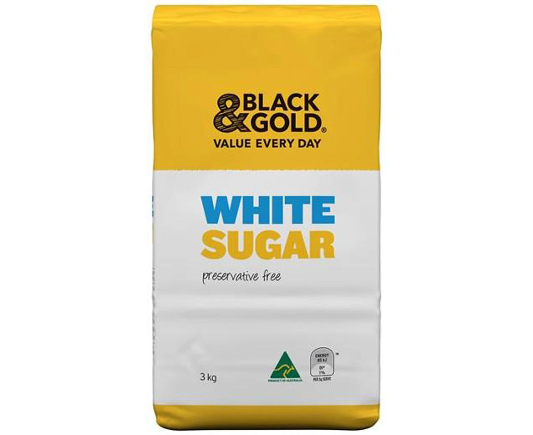 Black & Gold Sugar White 3kg x 1