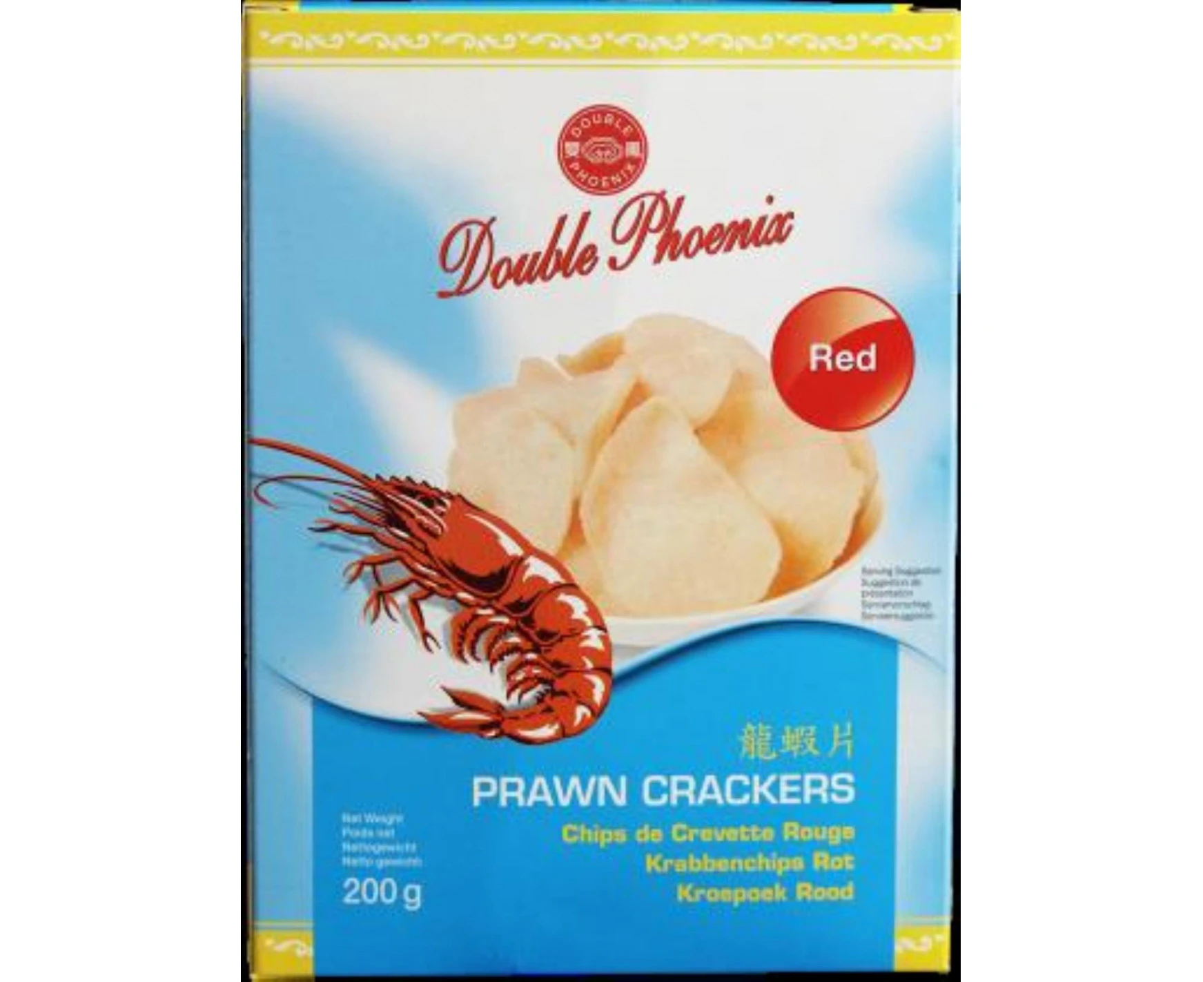 Double Phoenix Prawn Crackers Red 200 Gr Packet