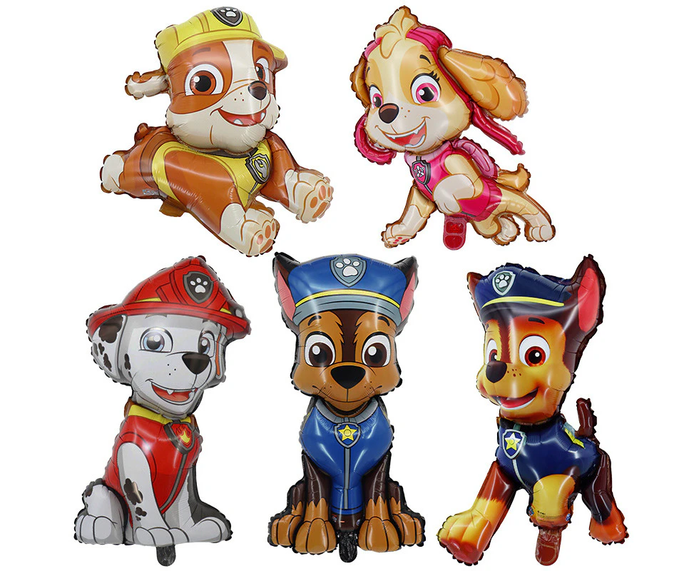 5PC Paw Patrol Foil Balloon Set Kids Birthday Party Supplies Decoration