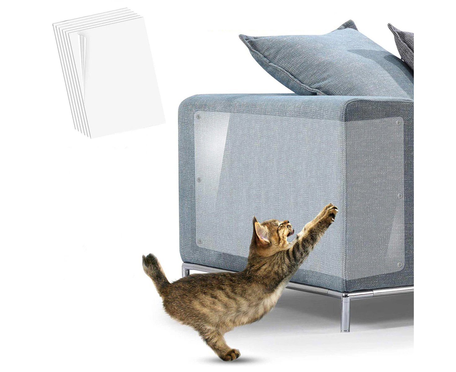 Anti scratch film for cats, cat scratch protection, sofa transparent scratch protection pad