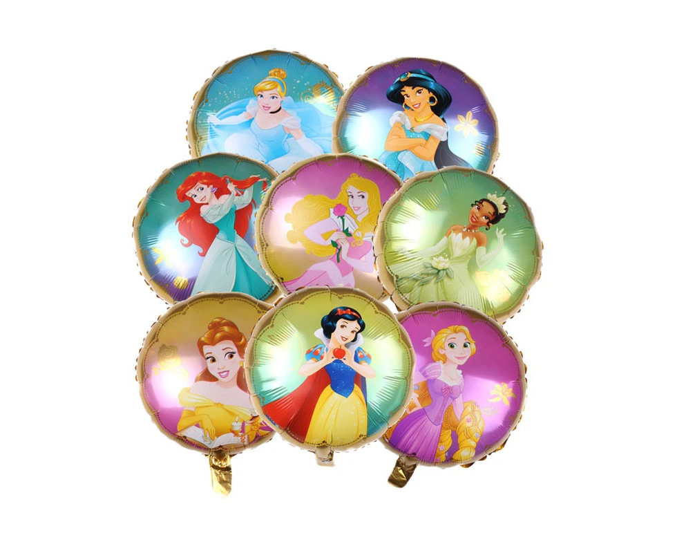 8PC Disney Princess Foil Balloon Set Kids Birthday Party Supplies Decoration