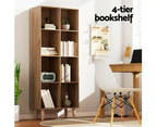 Artiss Bookshelf Bookcase 4 Tiers LEOR Walnut