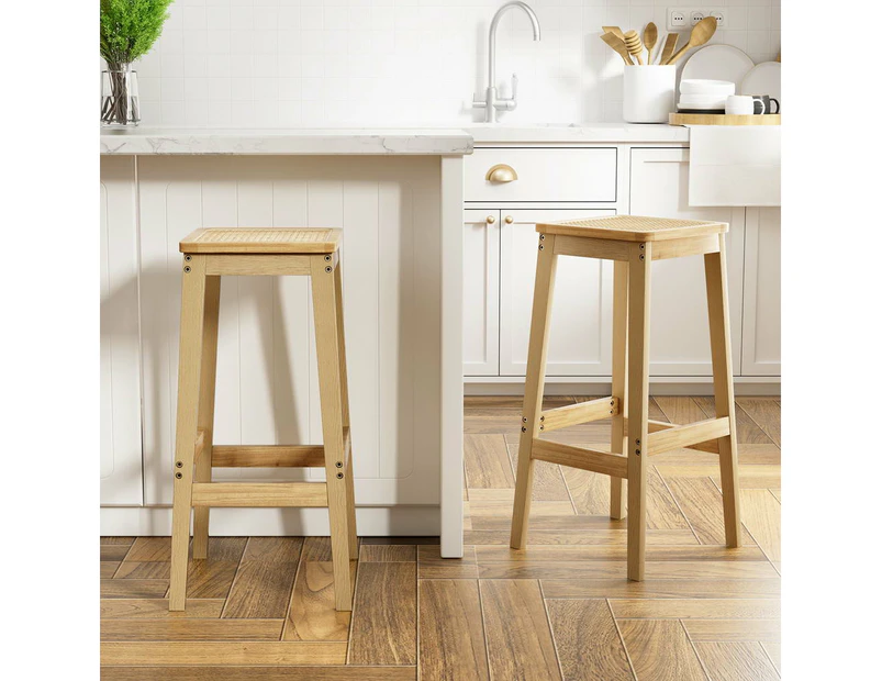 Artiss Set of 2 Wooden Bar Stools