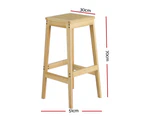 Artiss Set of 2 Wooden Bar Stools