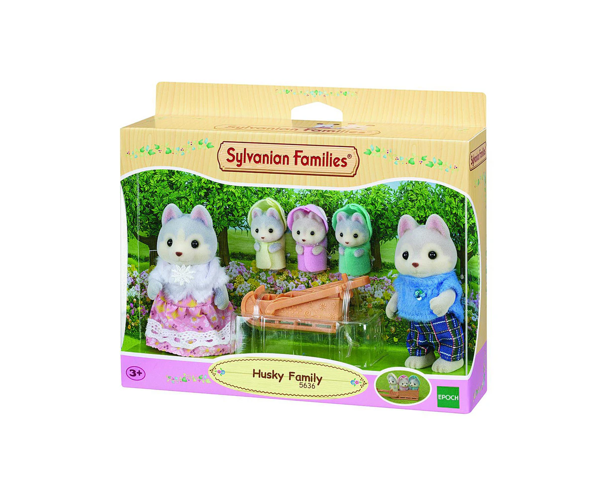 3pc Sylvanian Families Husky Family Kids Miniature Collectible Figure Toy 3y+