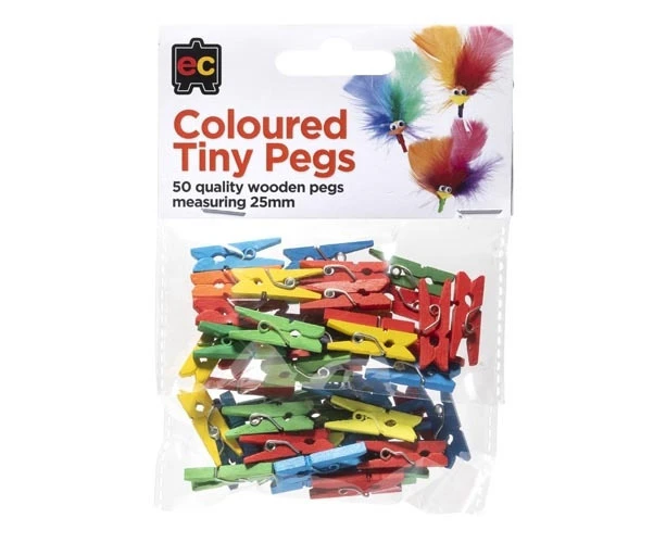 Tiny Coloured Pegs 50's