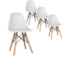 ALFORDSON Dining Chairs Set of 4 Steel Wooden White