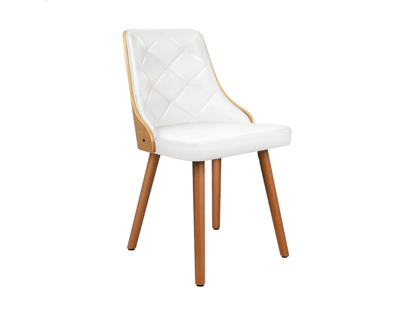 ALFORDSON 2x Dining Chairs Kitchen Lounge Glossy White