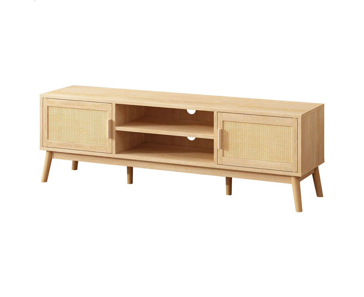 ALFORDSON Entertainment Unit 160cm Rattan TV Stand Oak